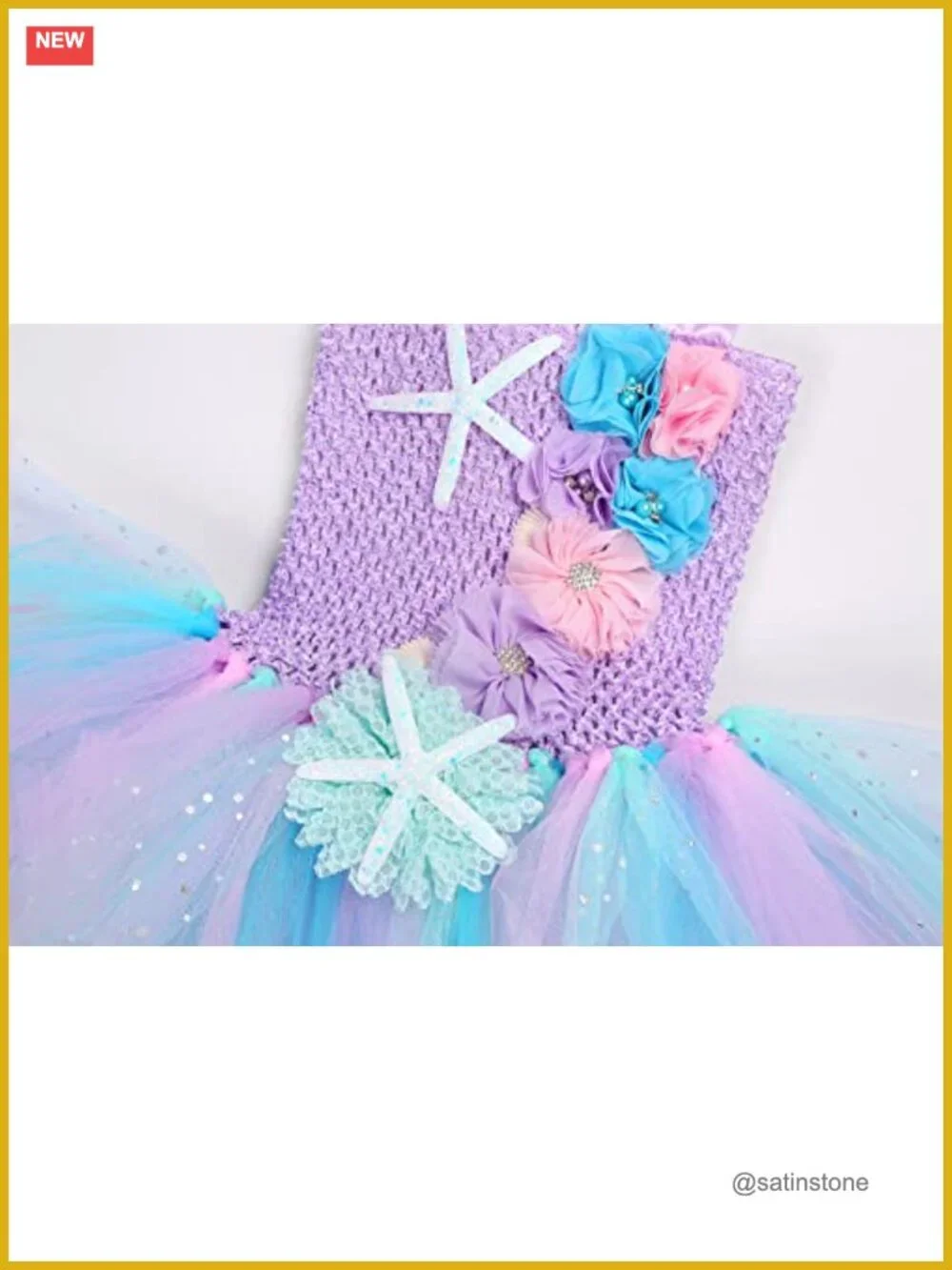 Girls Mermaid Tutu Dress with LED Lights Halloween Costume